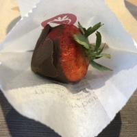 Chocolate Dipped Strawberry · Hand dipped in Belgian milk chocolate.