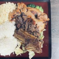 Aloha BBQ Mix · BBQ beef, BBQ chicken and kalbi short rib.