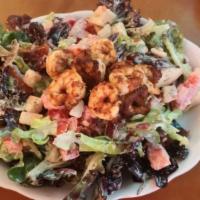 Blackened Shrimp BLT Salad · 