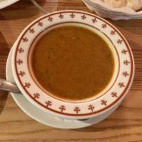 Spicy Red Lentil Soup · Savory legume soup. 