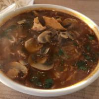 Royal Noodle Soup · Vermicelli rice noodle, non-GMO soy proteins, non-GMO tofu, green onion, yellow onion, cilan...