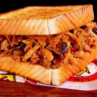Big Dad Sandwich · Our signature slow-smoked, hand chopped BBQ pork. Served on Texas toast.