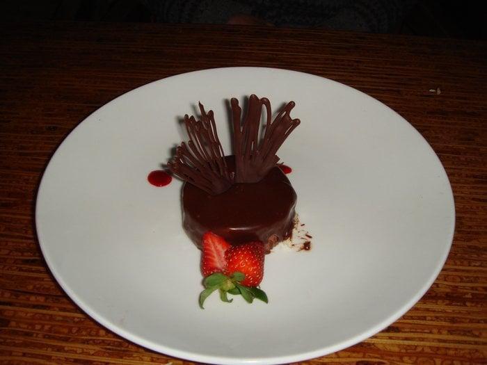 Valrhona Chocolate Raspberry Cake · 
