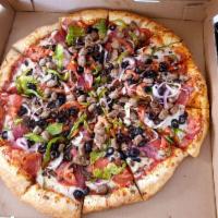 Ultimate Combo Pizza · Freshly made pizza sauce shredded mozzarella cheese pepperoni, salami, mushroom, onion, oliv...