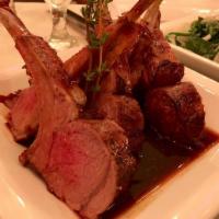 New Zealand Lamb Chops · Half rack of spring lamb served with red wine demi glaze.