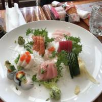 Sashimi · Thin slices of fresh fish served without sushi rice.