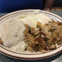 Chicken Fried Steak · Served with 2 eggs any style.