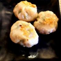 Medium Pan Fried Chive Dumpling · Stuffed dough. 