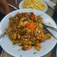 Peruvian Seafood Fried Rice/arroz Chaufa De Mariscos · 