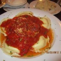 Ravioli · Jumbo ricotta ravioli in our traditional marinara sauce with Parmigiano cheese.