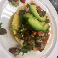 Shrimp Ceviche Tostada · 