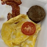 2 Eggs, Bacon and Sausage Plate · 