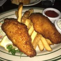 Alaskan Cod Fish And Chips · Beer battered, tartar sauce and french fries.
