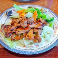 Hawaiian BBQ Chicken Plate · 