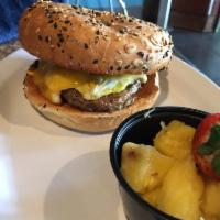 Breakfast Bagel · Choice of Bagel with Egg, Cheddar Cheese and Your Choice of Meat