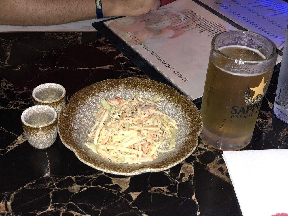 Kani Salad · Imitation crab meat, cucumber, masago and scallions mixed with Japanese mayo.