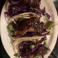 Kimchi Tacos · Your choice of fried chicken or walleye, house-made kimchi, red cabbage, cilantro, jalapeno,...