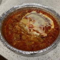 Lasagna · Meat sauce lasagna homemade and layered 
