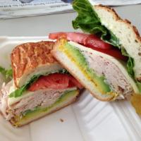 Turkey Avocado Club Sandwich · 