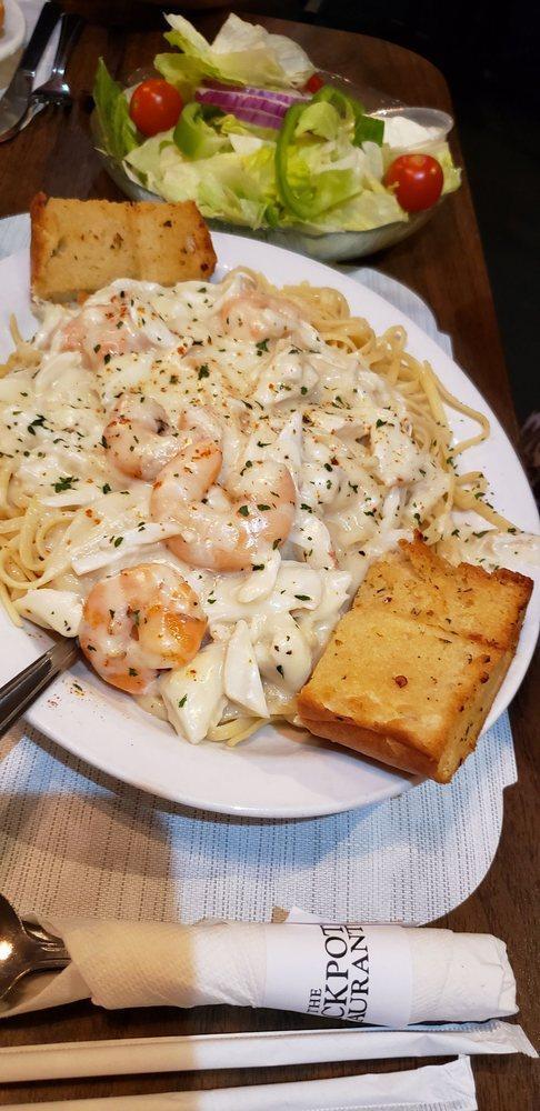 Seafood Pasta · Crab meat and shrimp over linguine with Alfredo or Marinara sauce