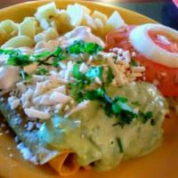 Flautas · Delightful deep fried tortillas stuffed with shredded beef, queso fresco and topped with mou...