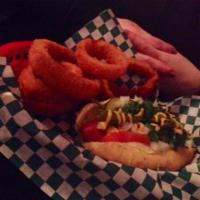 The Chicago Dog · A True Chicago Classic! An all-beef vienna hot dog loaded with yellow mustard, bright green ...