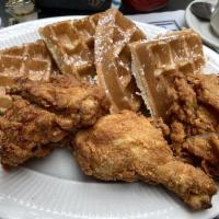 Chicken & Waffles · Southern style fried chicken paired with our signature belgian waffles