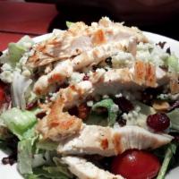Sweet Baby Salad · Organic spring mix, candied pecans, cranberries, blue cheese, cherry tomatoes, honey-creole ...