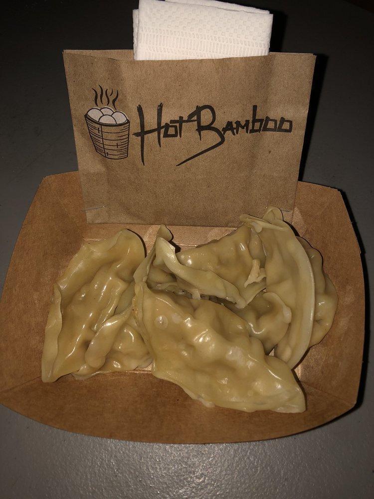 Pot Stickers · 6 bite sized halfmoon shaped dumplings stuffed with chicken & green onions. Great as an appetizer or a side dish for our baos and rice bowls! Customer fave!