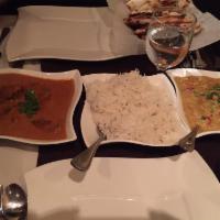 Lamb Rogan Josh · Tender cubes of lamb marinated eastern spices and sauteed with chopped tomatoes in creamy sa...