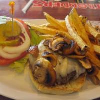 Mushroom Swiss Burger · 