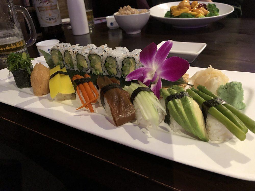 8 Pieces Vegetable Sushi · Served with avocado and cucumber roll.