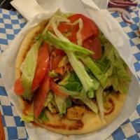 Chicken Gyro · Most popular. All gyros wrapped in grilled pita with lettuce, tomatoes, onions and topped wi...