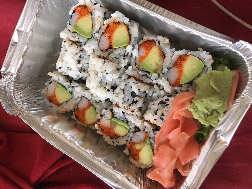 California Roll · Served with kani, avocado and masago.
