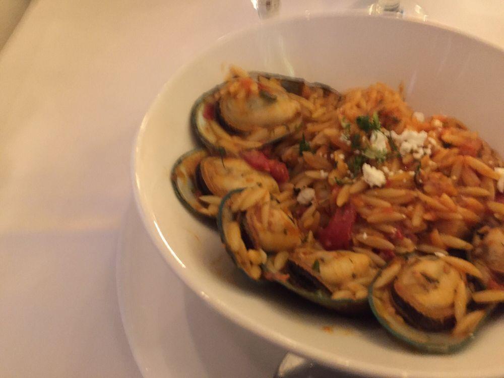 Seafood Orzo · The Greek paella.