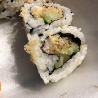Crunchy Shrimp Roll · Cucumber, mayo, masago.
