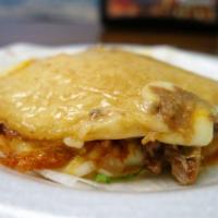 Mulitas · Tortilla size Quesadilla, Ingredients based on meat chosen.