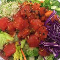Spicy Tuna Salad · Cold salad with shredded tuna.