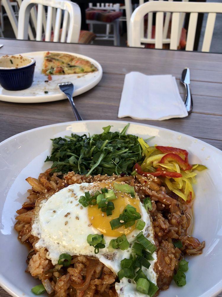 Kimchi Fried Rice · Kimchi fried rice, sunny side-up eggs, green onion. Add pork belly for additional charge.