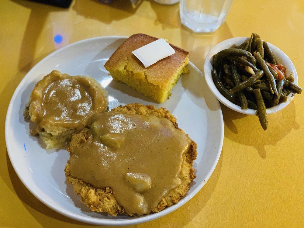 Chicken Fried Steak · 4 oz. beef cutlet smothered in our soon to be famous gravy. Each cutlet is seasoned before we fry it.

