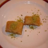 Baklava · Very thin layers of dough with pistachio in between layers