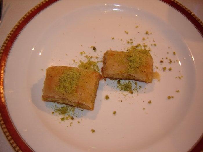 Baklava · Very thin layers of dough with pistachio in between layers