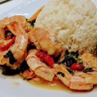 Spicy Thai Basil Wild Argentine Shrimp · 