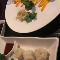 Shumai · Japanese style shrimp steamed dumplings.