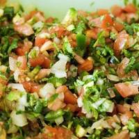 Spicy Cilantro Salad · Fresh cilantro, chopped and mixed tomatoes, onions and jalapeno.