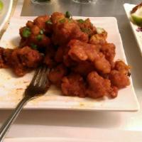 Gobi Manchurian · Deep fried cauliflower cooked in Indo Chinese style.