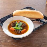 Beef Stew with Baguette · 