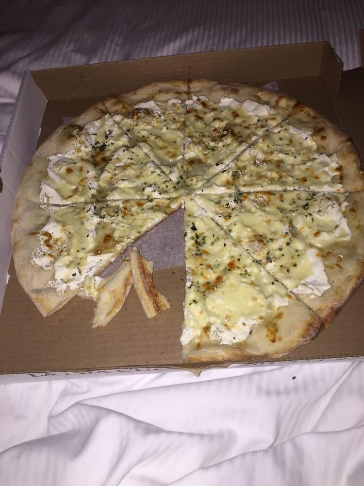 White Pizza · Ricotta cheese, mozzarella cheese and garlic.