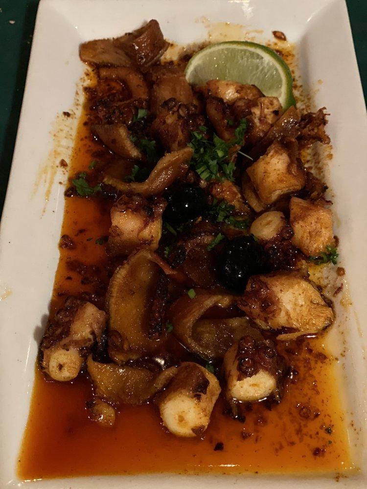 Polvo Salteado · Sauteed octopus in olive oil and garlic.
