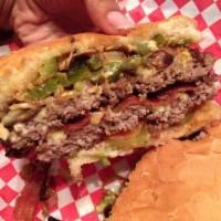 Double Jungle Burger · 1 lb. double meat.